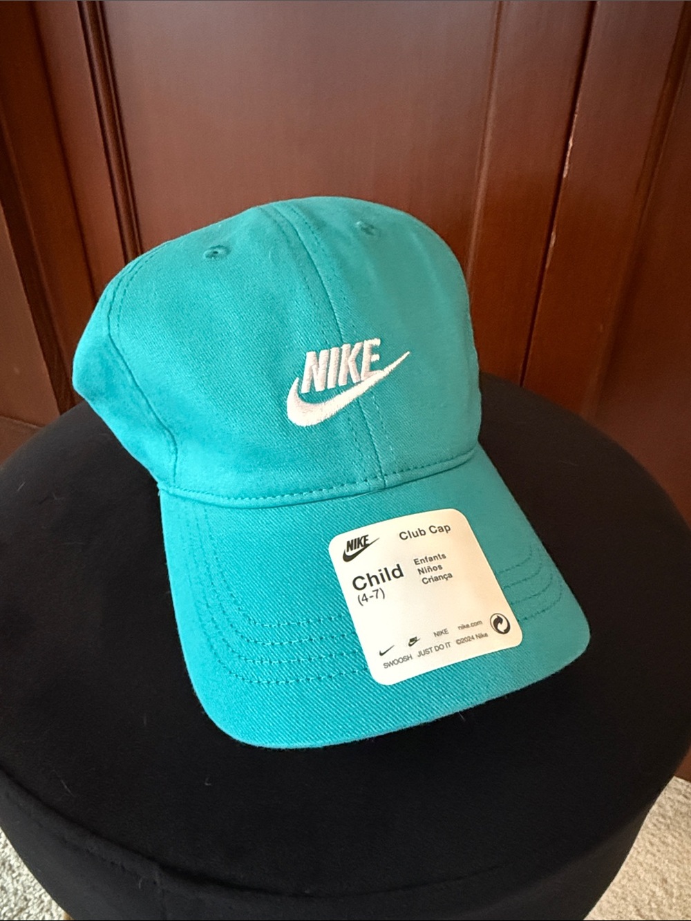 Nike Youth Club Cap Teal with White Swoosh